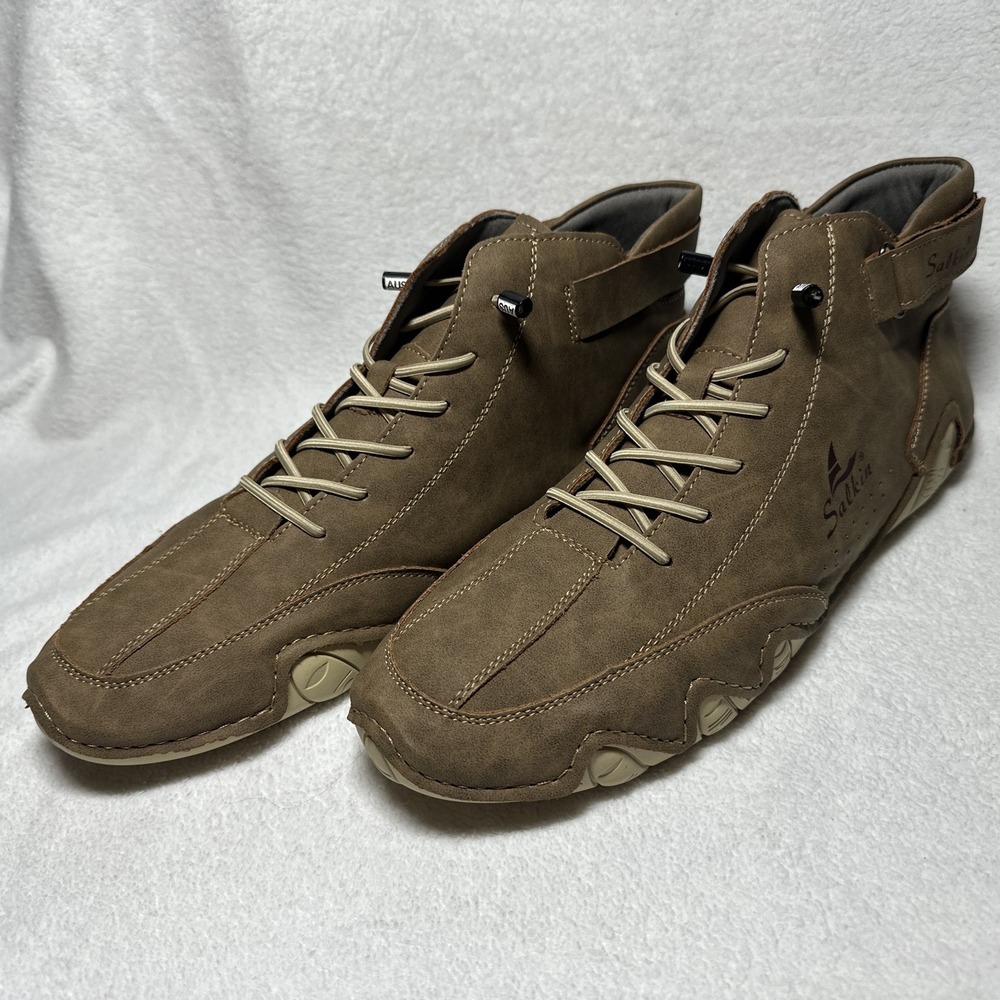 Men's Leather Hiking Shoes Salkin New No Box Or Tags EU Size 48